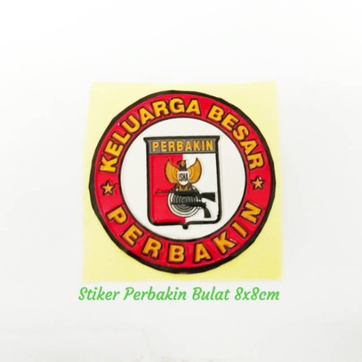 

Stiker Perbakin bulat Timbul 8x8cm