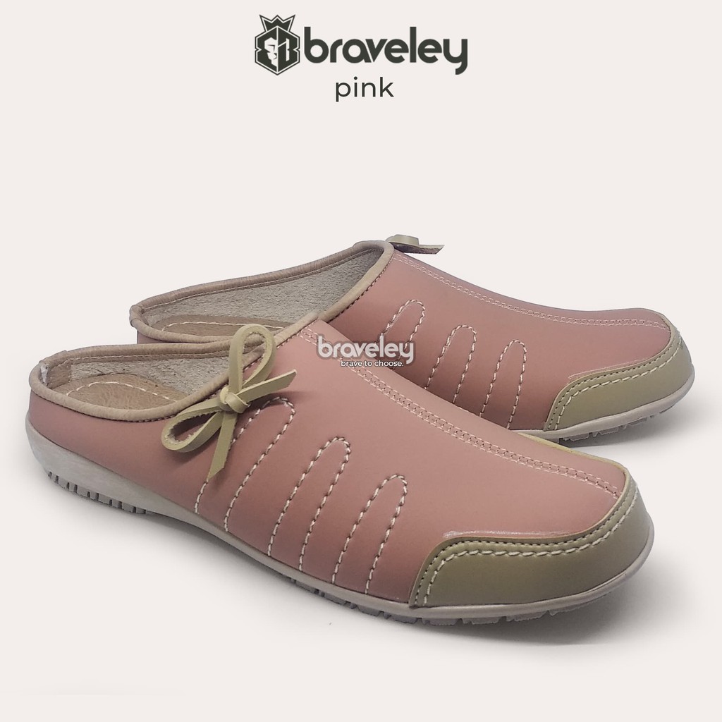 Sandal Sepatu Slip On Wanita Flat