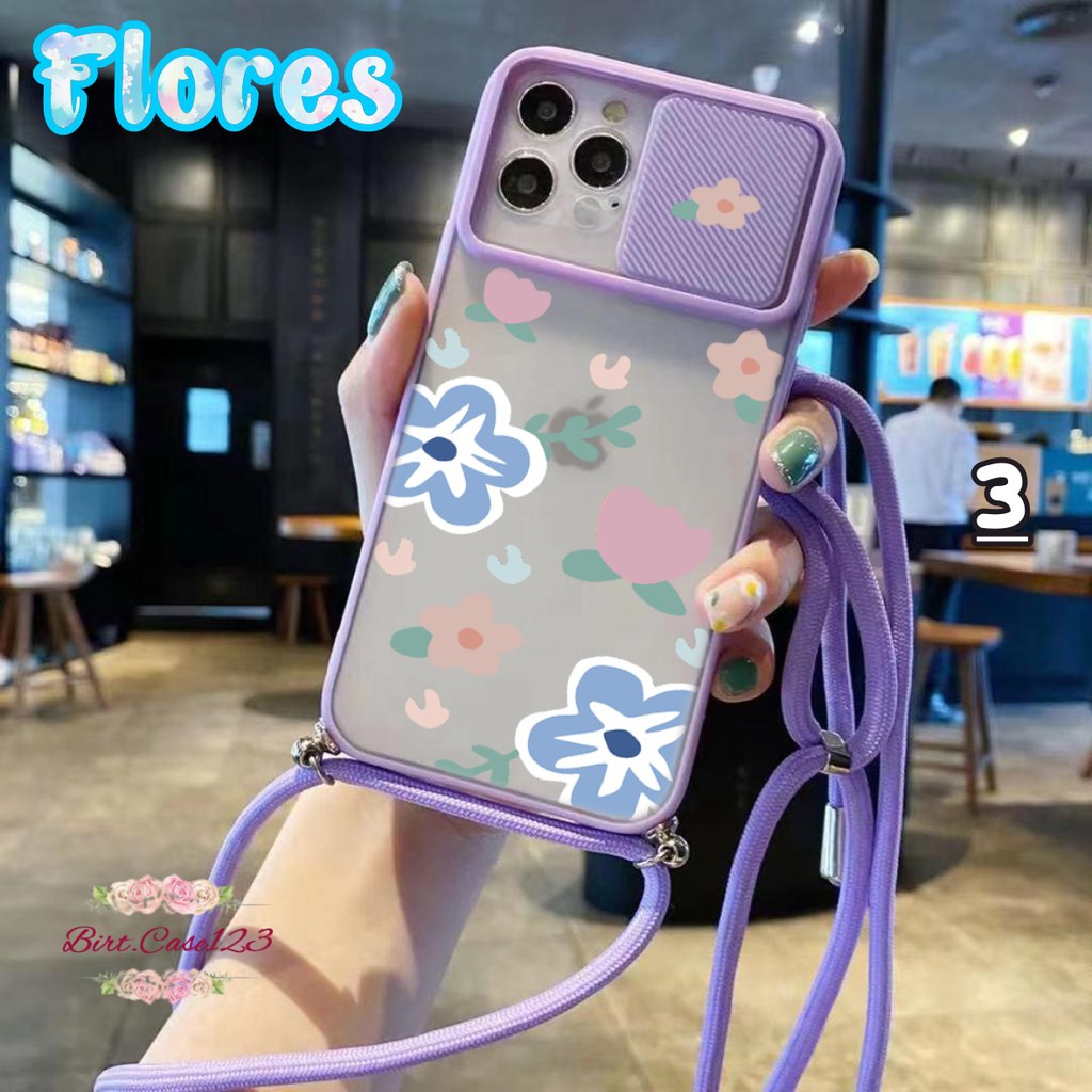 SOFTCASE SLINGCASE SLIDE PELINDUNG KAMERA FLORES SAMSUNG OPPO VIVO REALME IPHONE XIAOMI FOR ALL TYPE BC5736