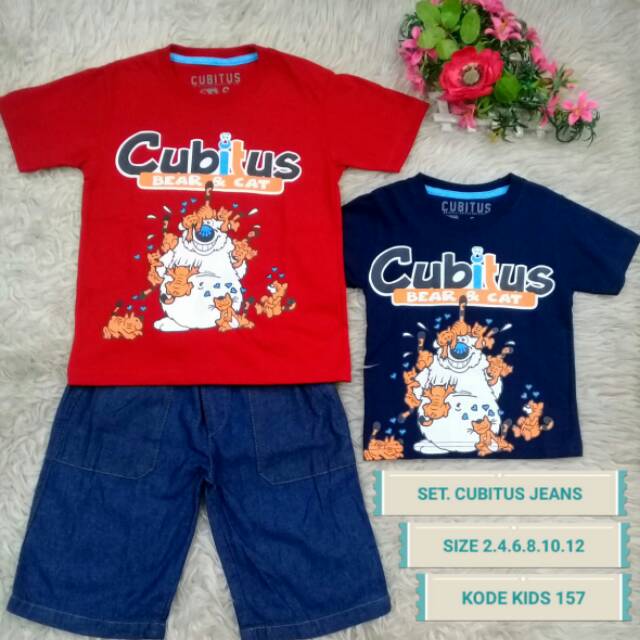 Setelan anak Cubitus 2 tahun   harga 80.000/ baju anak cowok/ branded murah/ jeans lembut