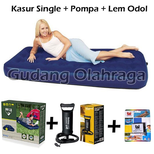 Paket Kasur Angin Single Bestway Pompa Lem Odol Shopee Indonesia