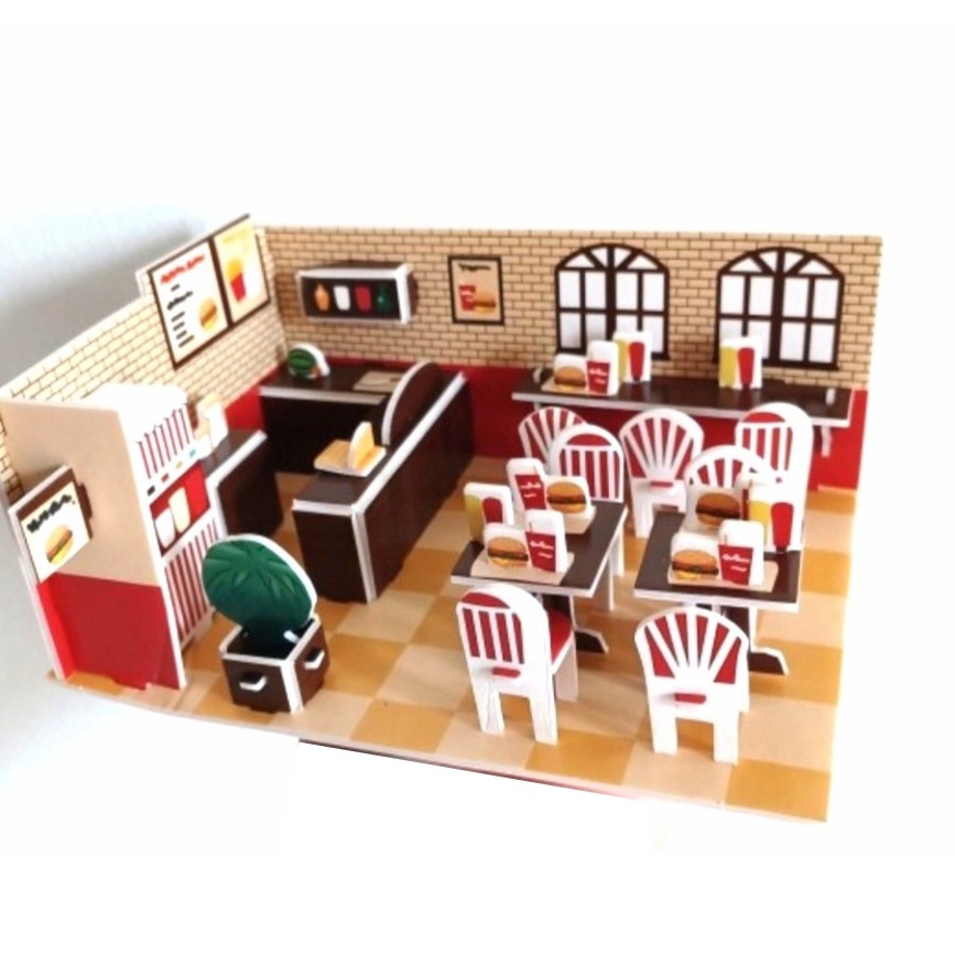 Mini Puzzle 3D | Coffee House - Puzzle Ruang - 1690-55