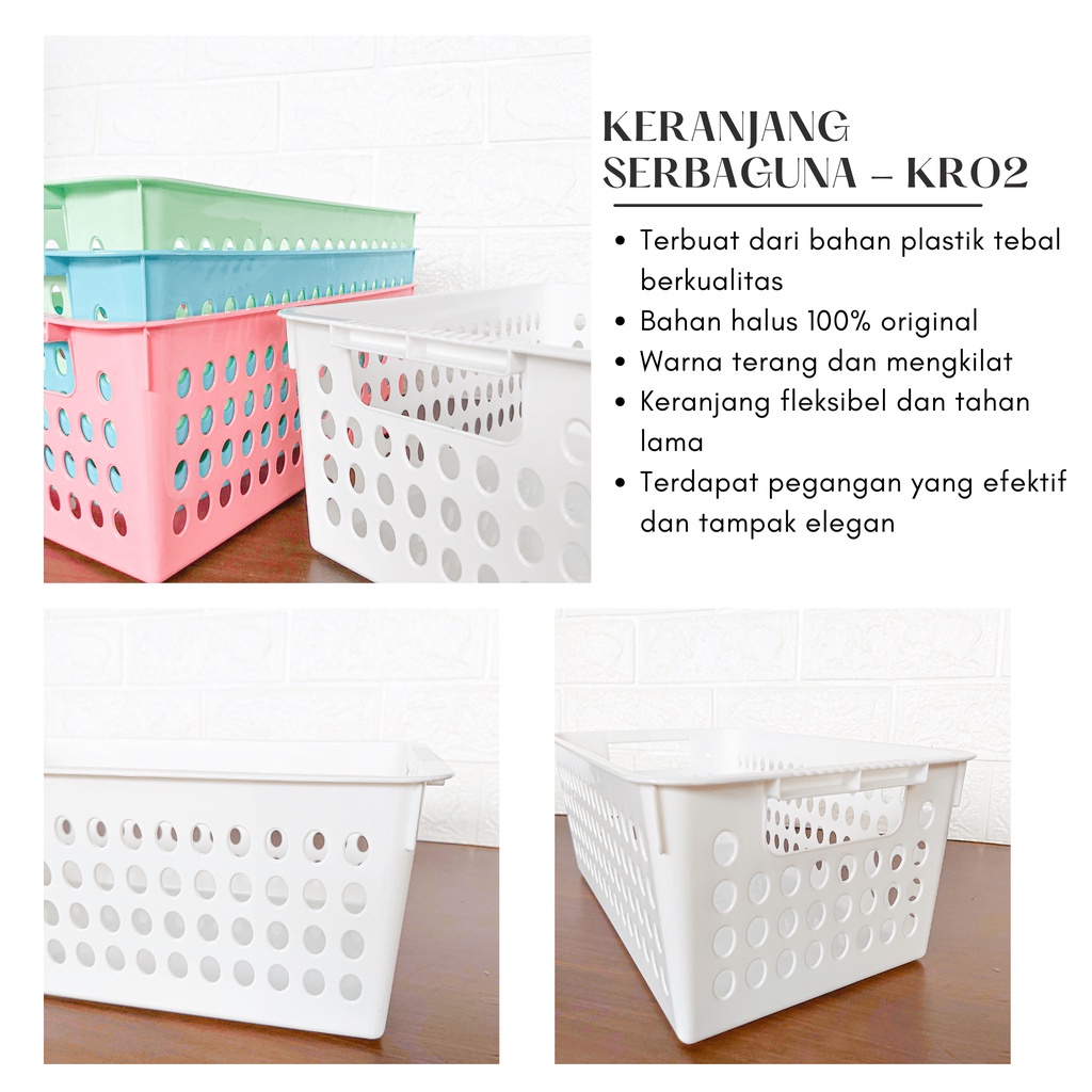 KERANJANG SERBAGUNA STORAGE BASKET / BOX SERBAGUNA / CONTAINER BOX / STORAGE BASKET