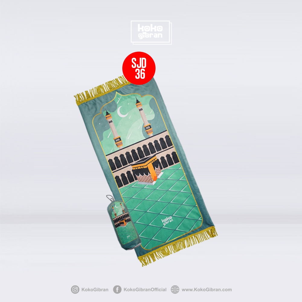 FREE POUCH Sejadah Custom Nama - Sejadah Laki Laki - Sejadah Printing - Sajadah Nama Anak - Sajadah Koko Gibran - Sejadah Nama - Perlengkapan Shalat Sajadah Anak Karakter - Sajadah Anak-SJD36