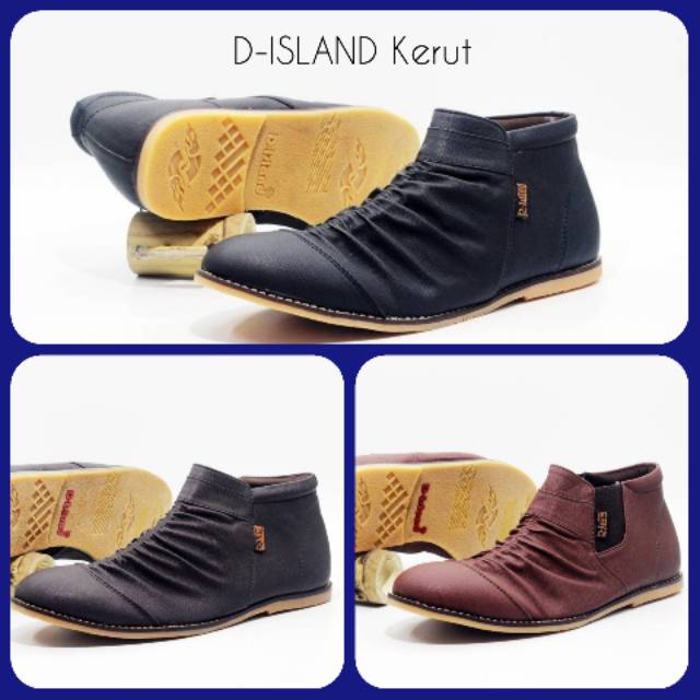 Sepatu Boots Kerut Pria Original D-Island