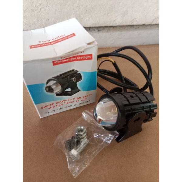 Lampu sorot lampu variasi lampu tembak gantung motor mobil TWO COLORS dua warna kuning putih sangat 