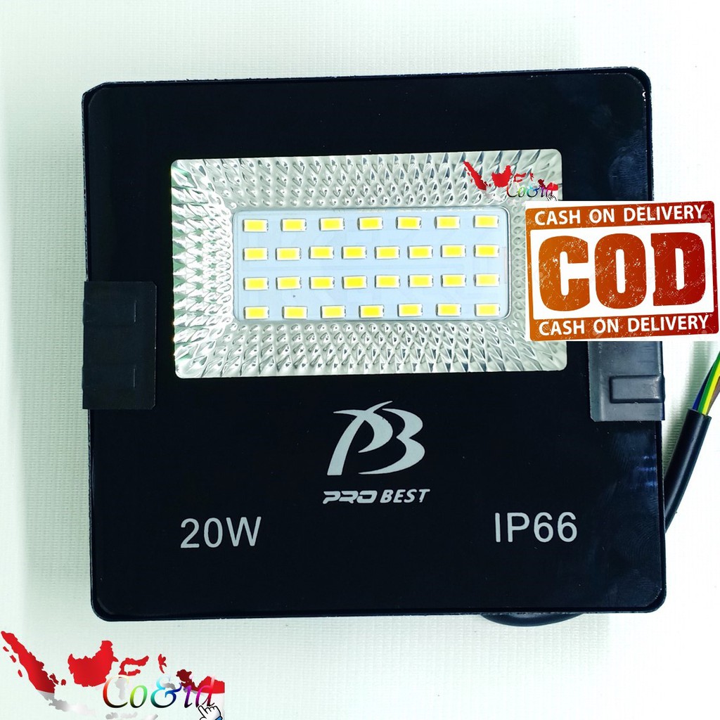 LAMPU LED SOROT 20w (Putih/Kuning) / FLOODLIGHT LAMPU LAPANGAN LAMPU TAMAN/LAMPU OUTDOR