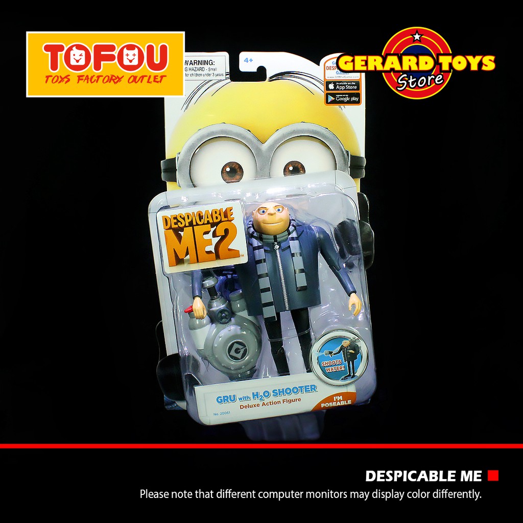 Despicable Me 2 Gru Deluxe Action Figure With H2o Shooter Thinkway Toys 061 Toys Games Action Figures Statues Lateleproducciones Com