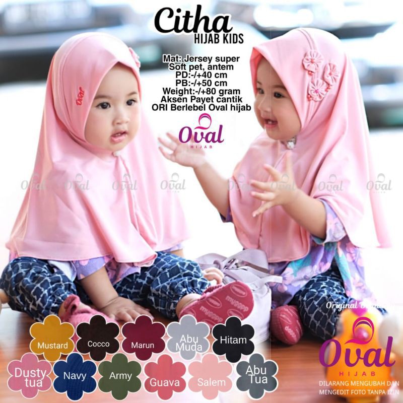 Citha hijab kids ori oval