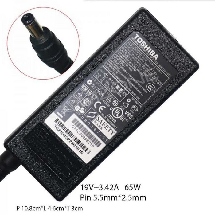 Adaptor Charger Toshiba C800 C800D C840 C840D C850 19V 3.42A ORIGINAL