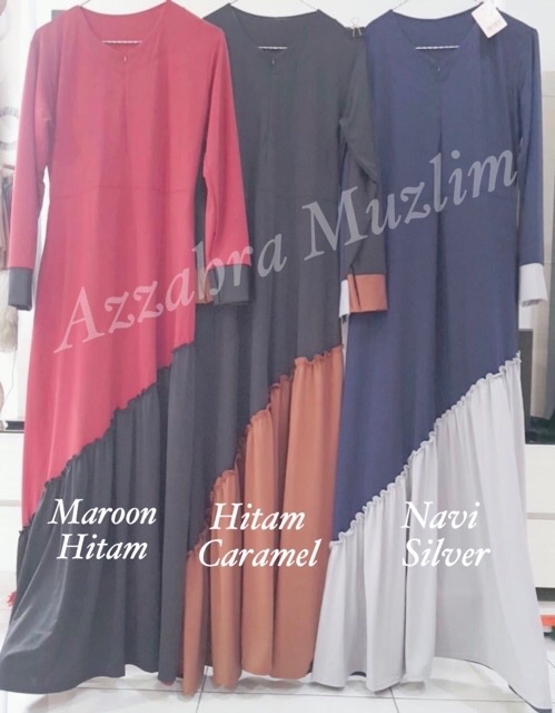 Gamis Jersey Super Rempel Miring / Susun Miring Busui+Saku / R.6 - 093-5092