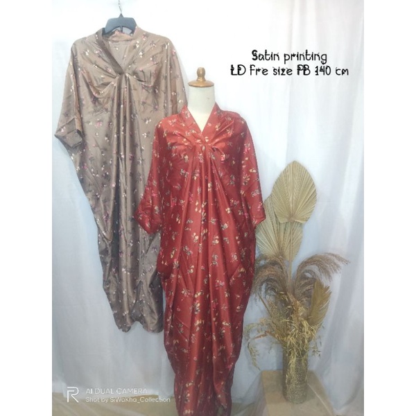 Kaftan satin/kaftan premium/kaftan silk/kaftan jumbo/kaftan murah/kaftan bagus/gamis kaftan