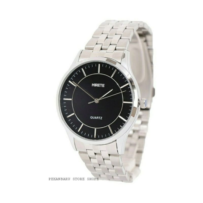 Jam Tangan Pria Mirete Original Simple ANTI Air 100% Stainlees Steel MURNI model Kasual CLASIK Terbaru