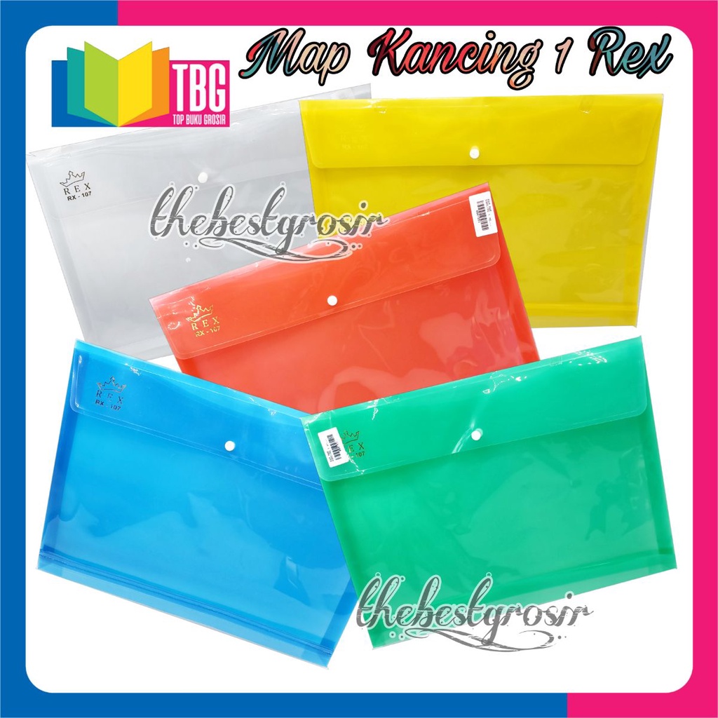 

1 PCS MAP PLASTIK KANCING 1 / FOLDER FILE / TAS DOKUMEN