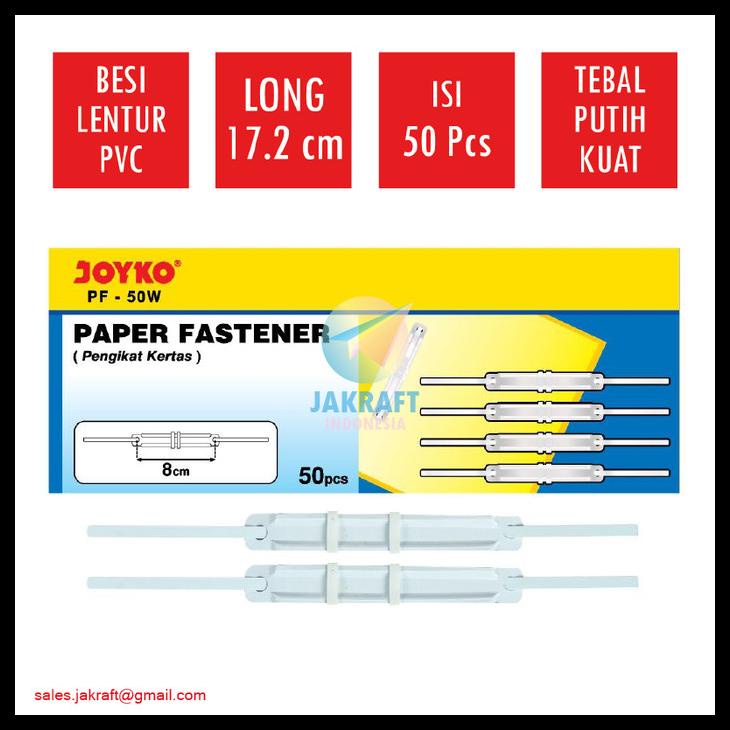 

Kenko Paper Fastener Acco Snelhecter Tulang Plastik Putih Pf-508W Kode 92