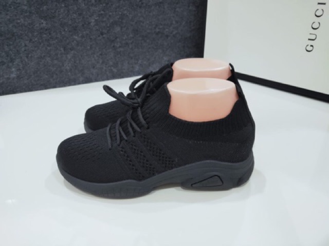 SEPATU SNEAKERS ORIGINAL IMPORT BAHAN FLYKIT/ SOCK SHOES PINK HITAM MODEL 637