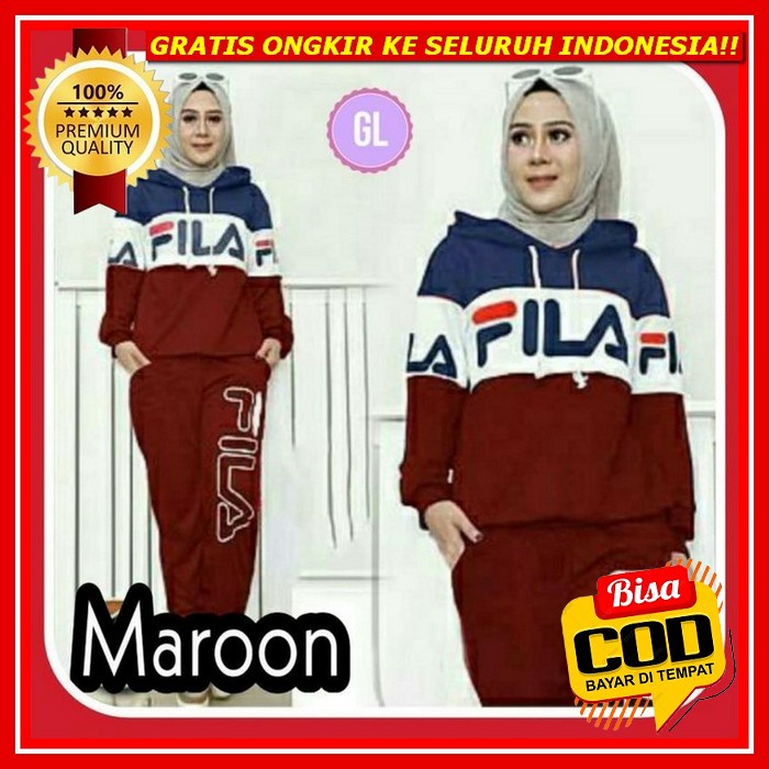 Lm 28256 Baju Setelan Olahraga Wanita 7/8 Set Gci Bordir Kaos Celana Senam Training Termurah Terlari