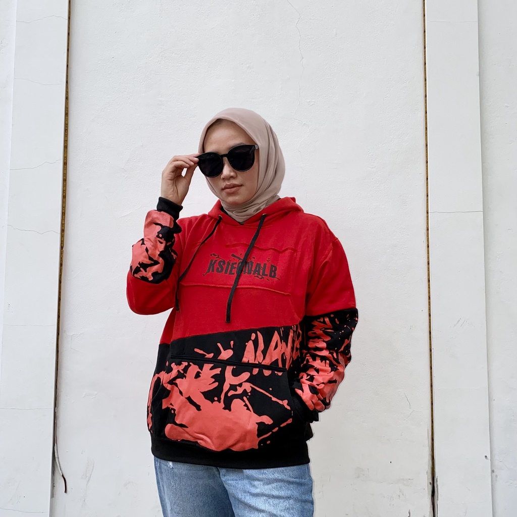 KSIECNABLE HOODIE HITAM-MERAH || HOODIE KEREN || HOODIE KOMBINASI #KSI