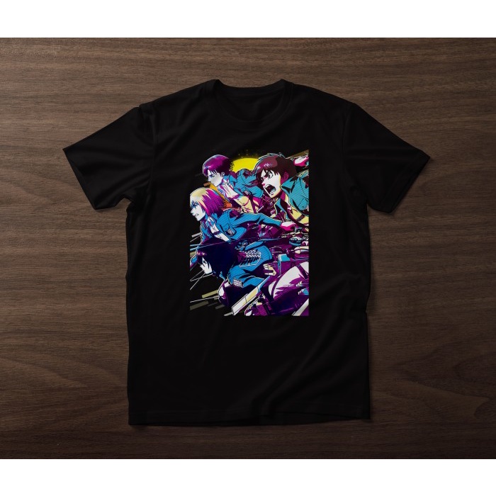 Tshirt Kaos Attack on titan Retro art style