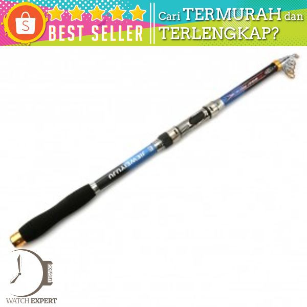 Joran Pancing Portable Telescopic Epoxy Resin 2.4M/6 - JIEWEIYUJU  Biru