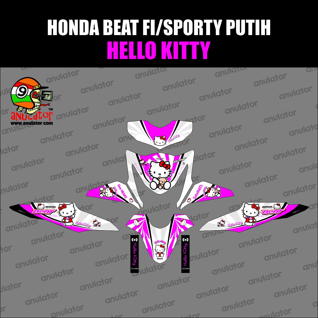 Sticker Striping Motor Honda Beat Fi Masha The Bear Spec B