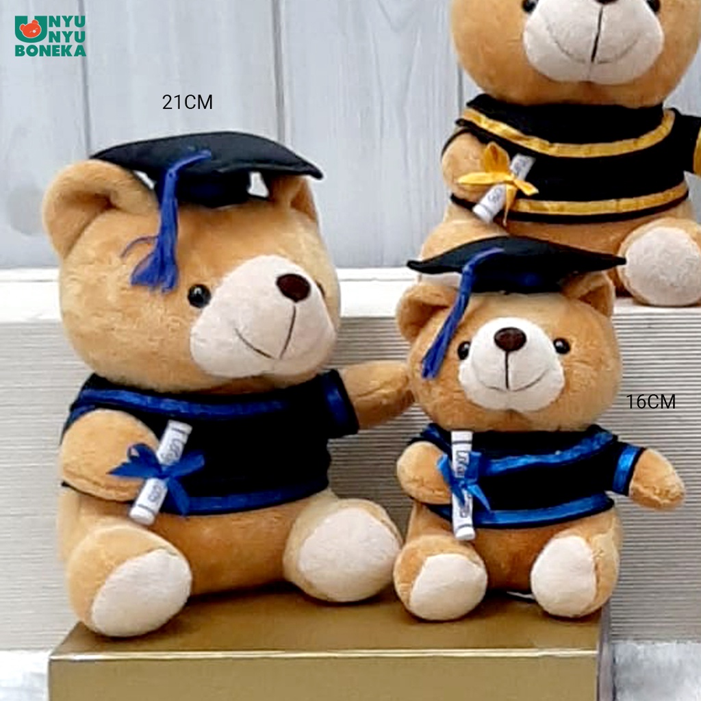 Boneka toga wisuda teddy bear beruang graduation souvenir Cute