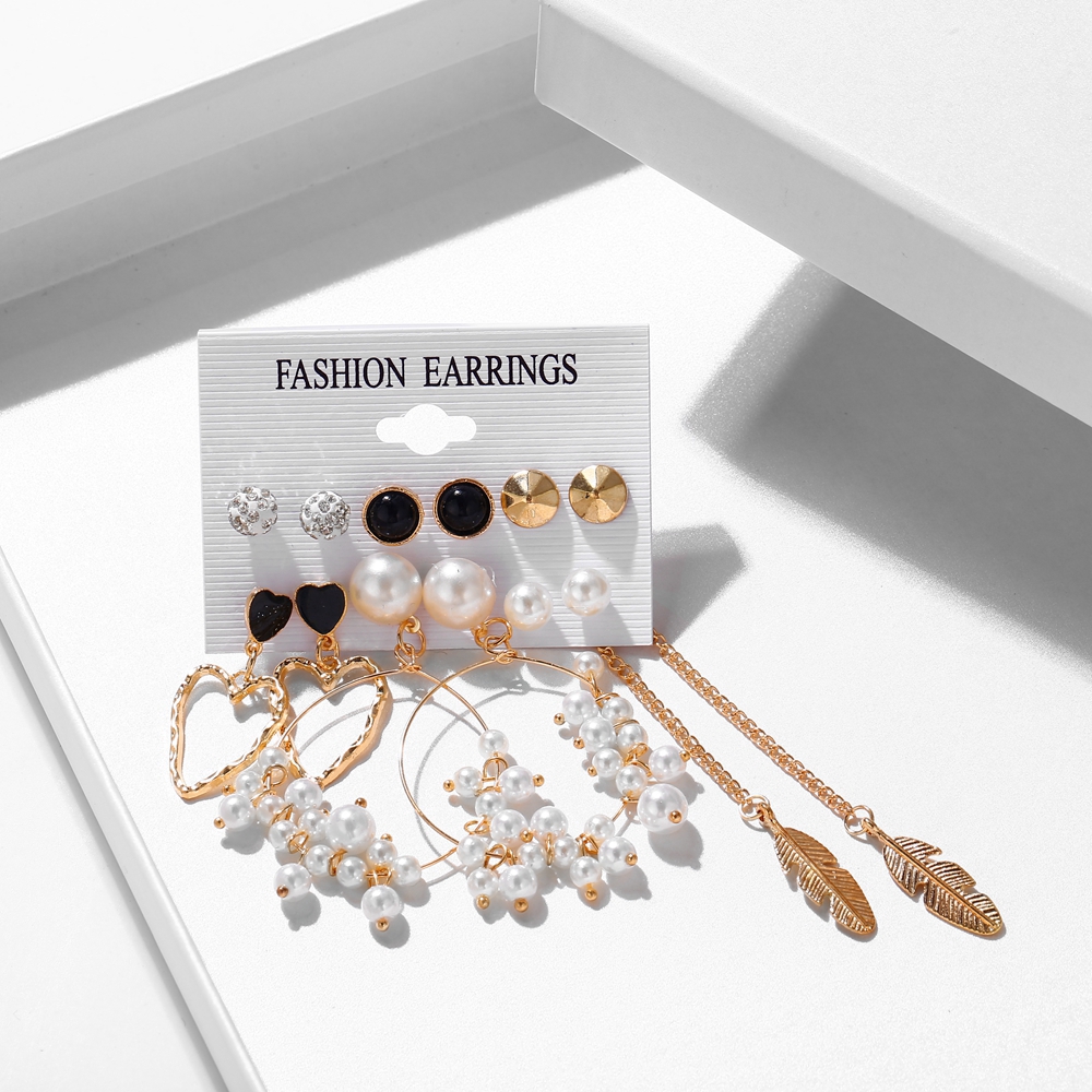 Hi/ 16 Jenis Set Anting Mutiara Rumbai Pejantan Anting Terlalu Besar Anting Untuk Wanita Aksesori Mode