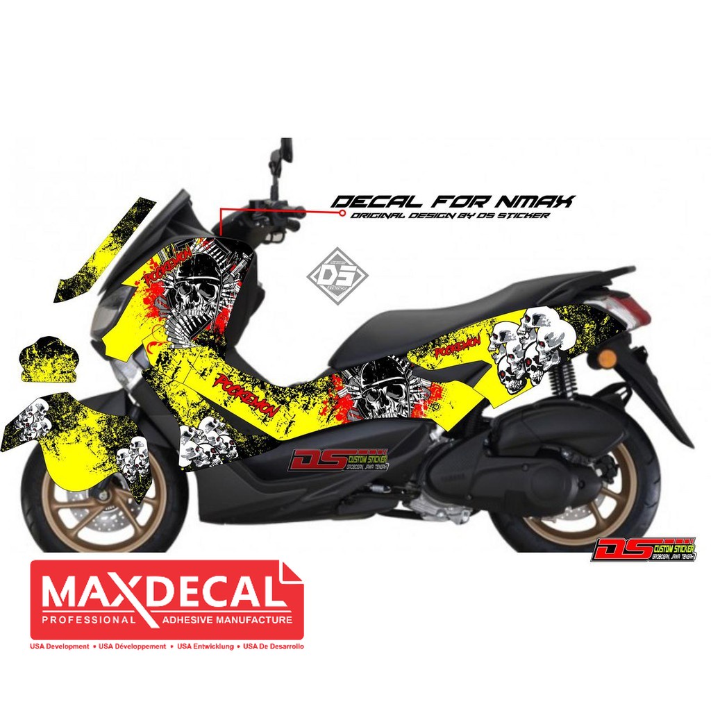 Decal Yamaha NMAX Abstrak Tengkorak