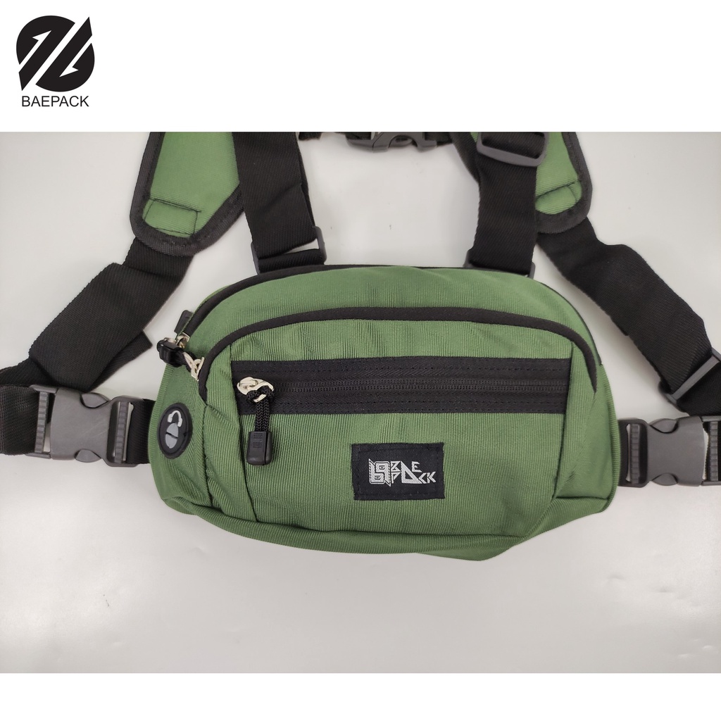 Tas Dada / Chest Bag dengan Lubang Headset Louis Baepack / Tas Untuk Pengendara Motor / Tas cowok pria premium / Original