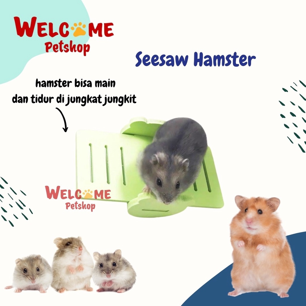 Seesaw Hamster / Jungkat Jungkit Hamster / Mainan Hamster / Aksesoris