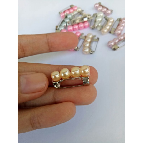 Bros Mutiara Sintetis 2cm pin hijab