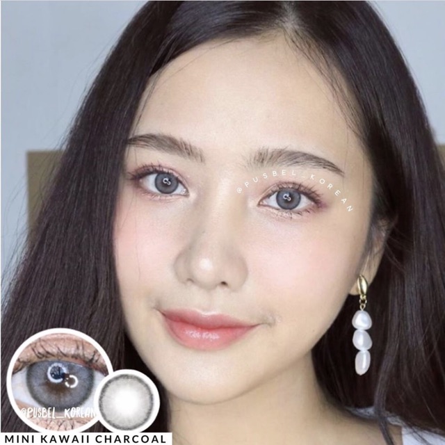 Mini kawaii charcoal nude beige olive softlens idol roze airy