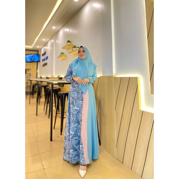 FASHION MUSLIM PAKAIAN WANITA GAMIS SABRINA DRESS ORI BY HANASANGKA TERBARU