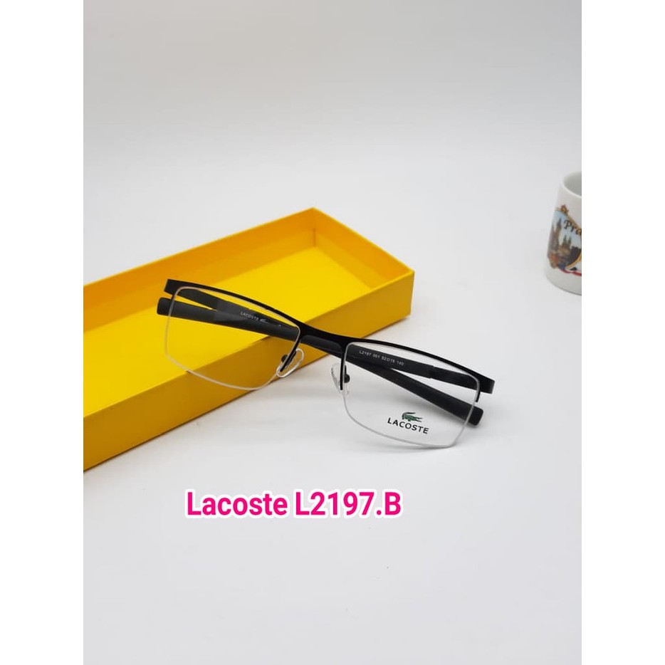 Langsung Order Halt frame kacamata Lacoste sporty pria/wanita baca/minus terbaik