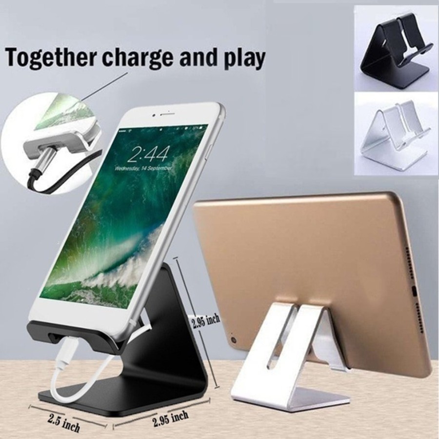 Holder Stand HP Handphone Smartphone Tablet ipad Desktop Meja Besi S-2