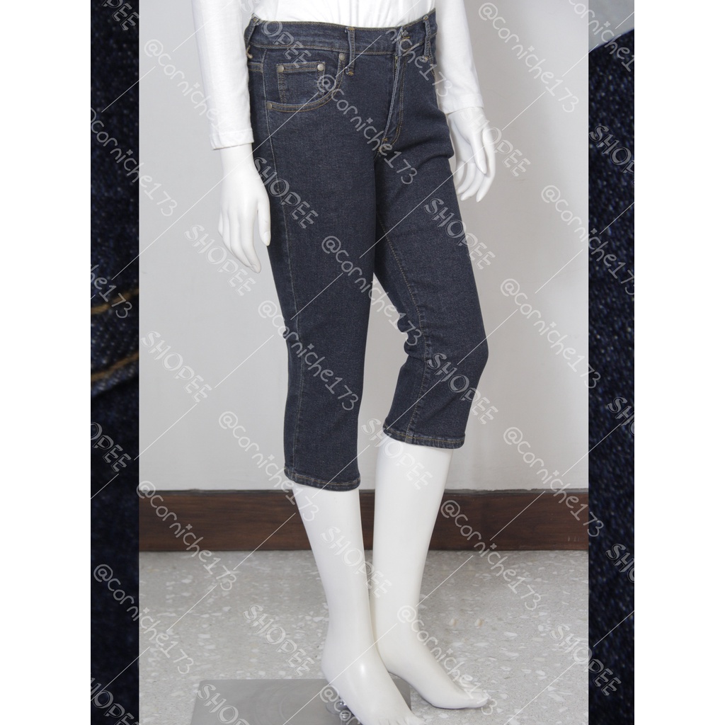 Corniche Denim 7/8 Pants Blue - JA90051