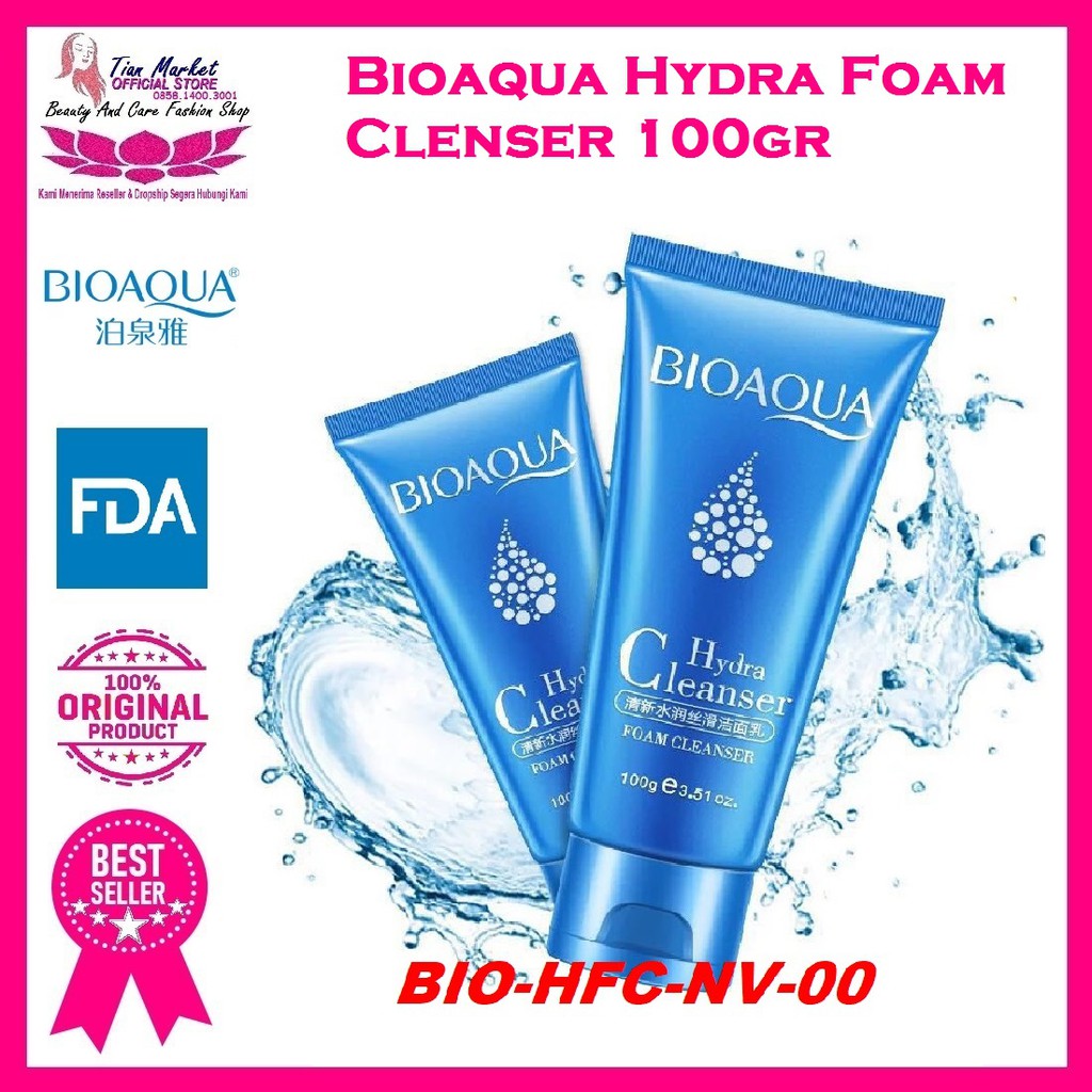 Bioaqua Hydra Foam Cleanser Pembersih Wajah Ori Asli