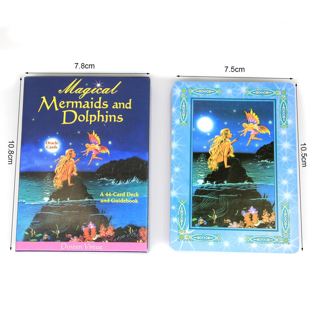 【 ELEGANT 】 Magical Mermaids and Dolphin Board Game Kartu Tarot 44-Card Inspire Dreams