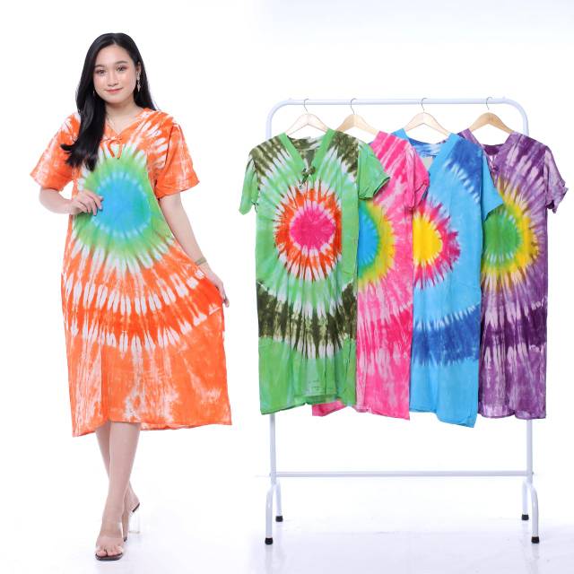 Daster Batik Baju Tidur Kaos Pelangi