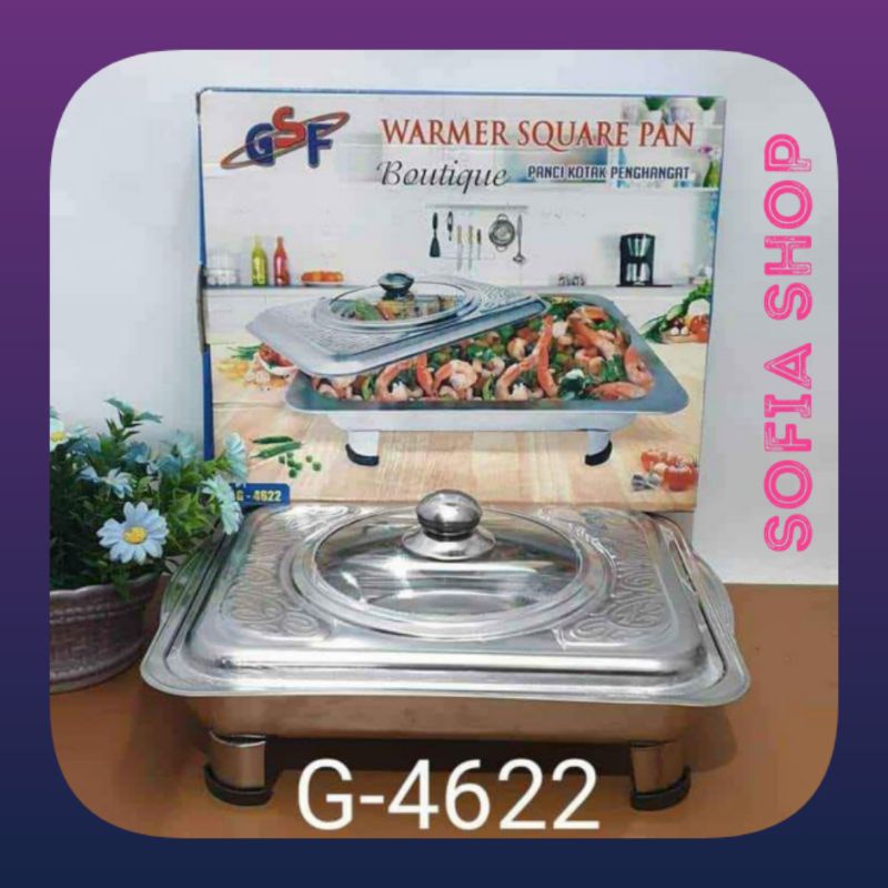 prasmanan gsf fash food dish gsf warmer gsf G-4522 G-4622 warmer square pan gsf wadah saji prasmanan