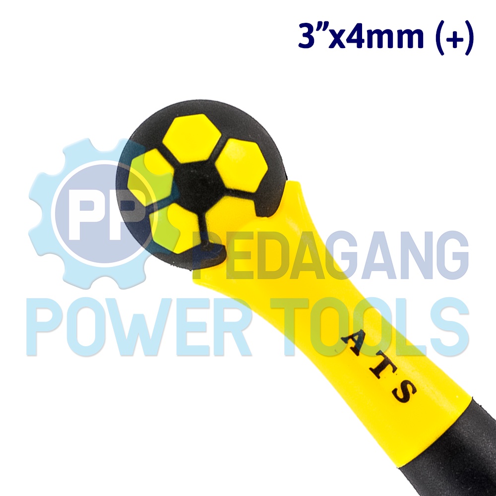 ATS OBENG BOLA 3 INCH PLUS GAGANG PLASTIK KEMBANG RADIO SCREWDRIVER