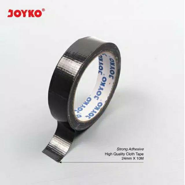 Lakban Kain Hitam / Linen / Cloth Tape Joyko 1 inchi