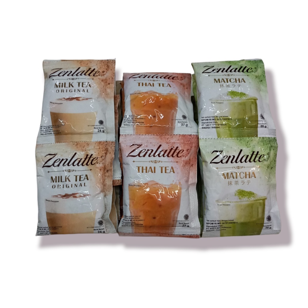 Jual Zenlatte Mathca, Thai Tea, Milk Tea Original Kemasan Renteng ...