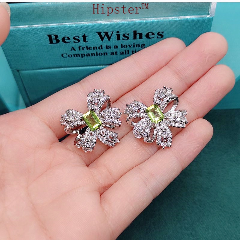 Natural Jewelry Set Olivine Earrings Open Ring