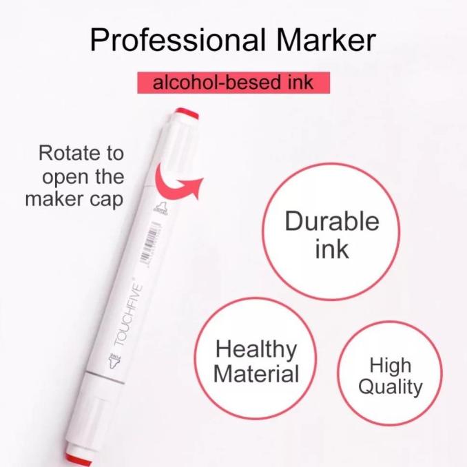 

TouchFive Marker 30 PCS / Twin Marker Sketsa Drawing /Animation Sketsa