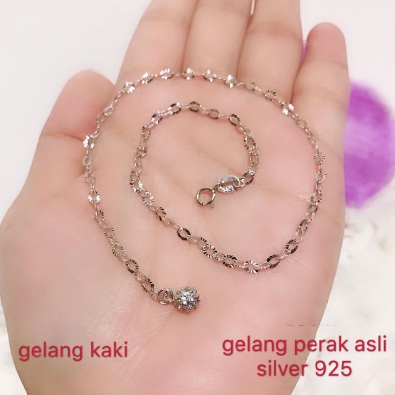 gelang kaki perak asli silver 925 model baru ready