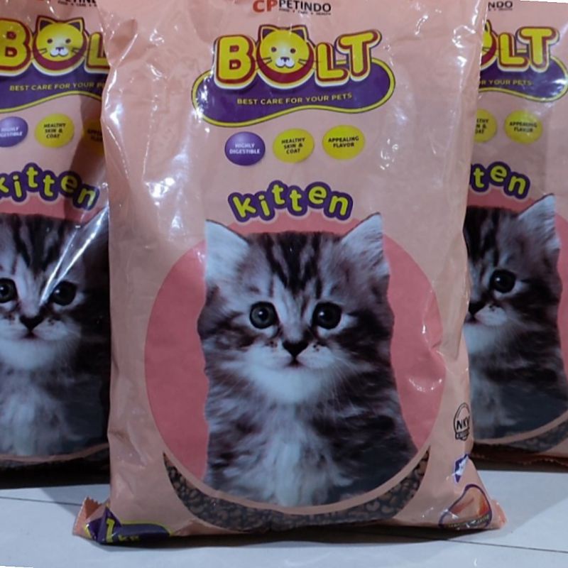 Promo Bolt Cat Salmon Kitten 1kg / Makanan Anakan Kucing Kitten 1 kg