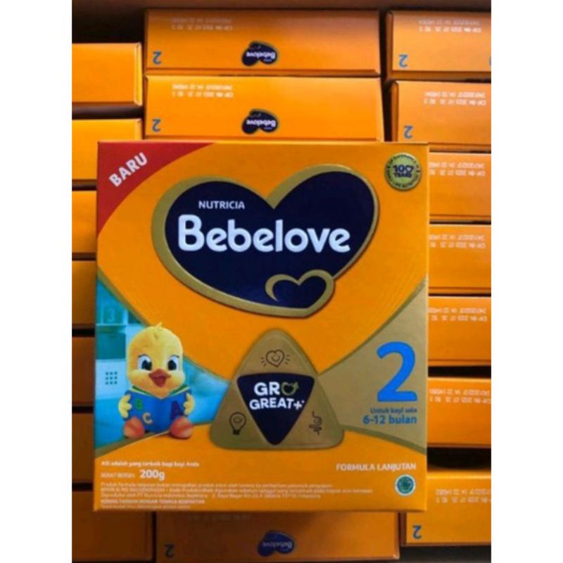 Susu Bebelove 2 kemasan baruu berat 200 gram usia 6-12 bulan / susu bayi formula bebelove 2