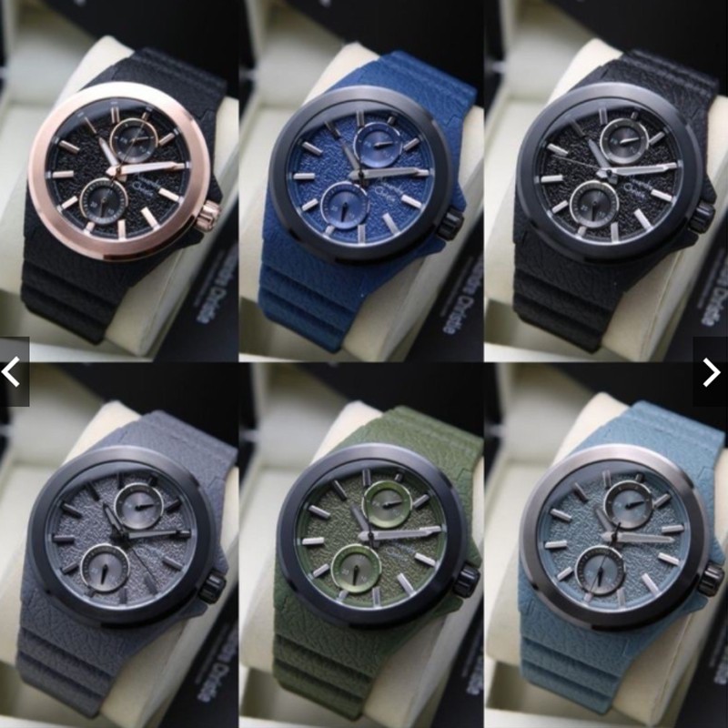 Alexandre Christie AC 6585 AC6585 Jam Tangan Full Rubber Strap Original Asli Karet Pria Laki Man