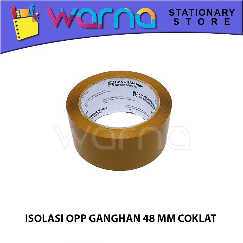 

ISOLASI LAKBAN SELOTIP PLAKBAN OPP GANGHAN 48 MM COKLAT